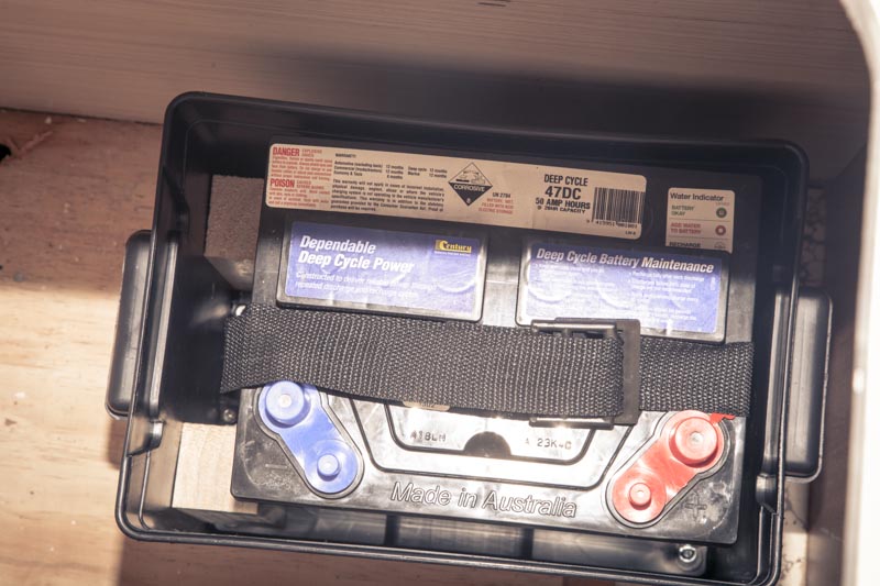 12V battery installed