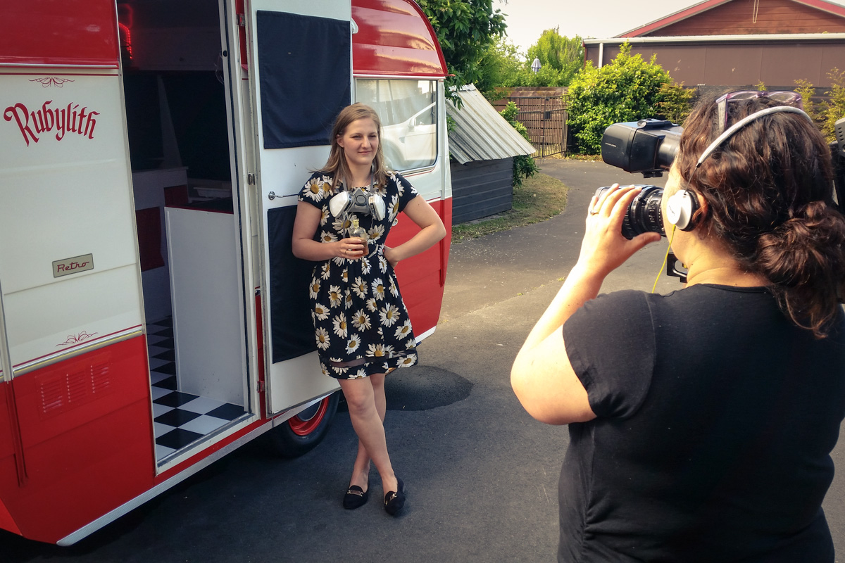 Kristen Hall of TVNZ and Seven Sharp came for a visit