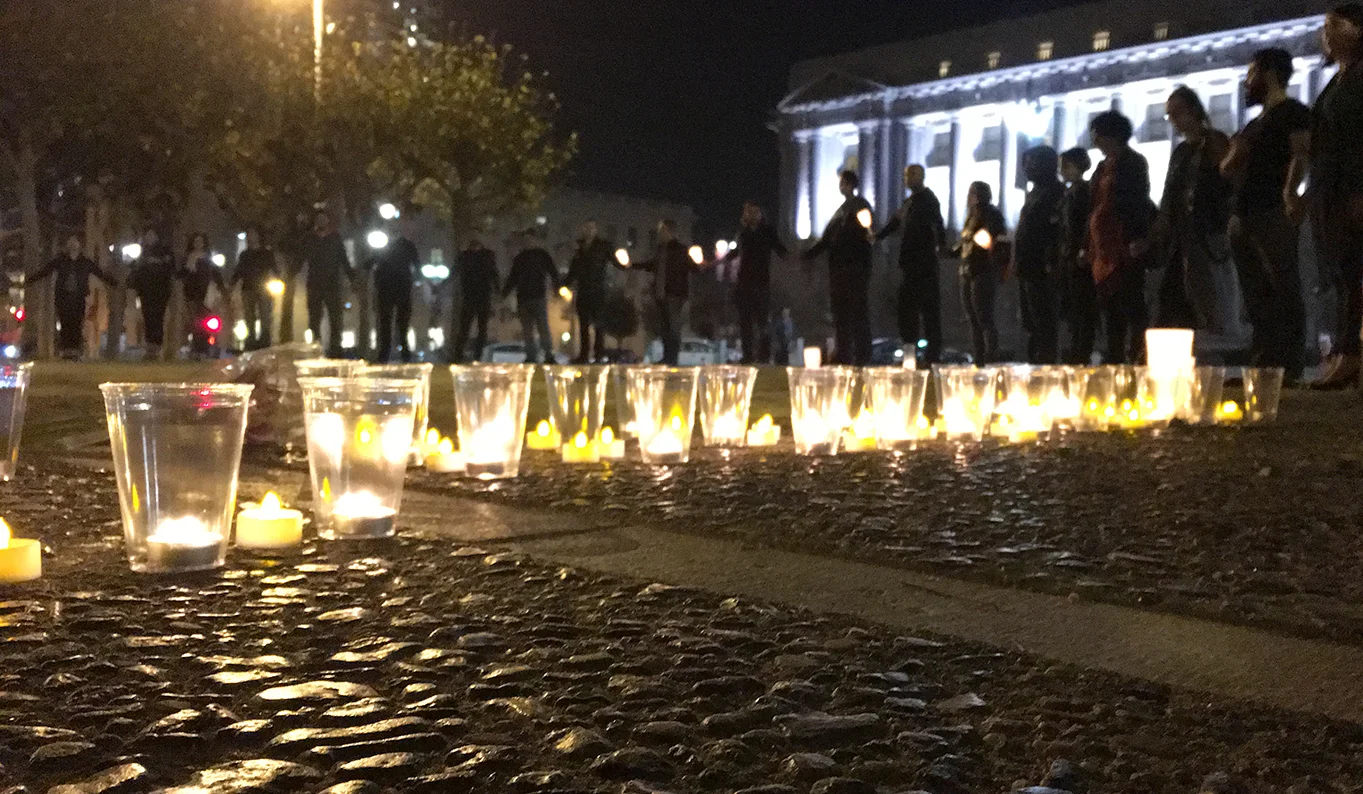 CANDLELIGHT VIGIL IN SAN FRANCISCO FOR ANKARA'S PEACEFUL PROTESTERS