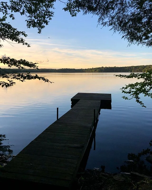 it&rsquo;s old and rickety but it&rsquo;s ours! dock is out for the summer #lakelife #nofilter #roseallday