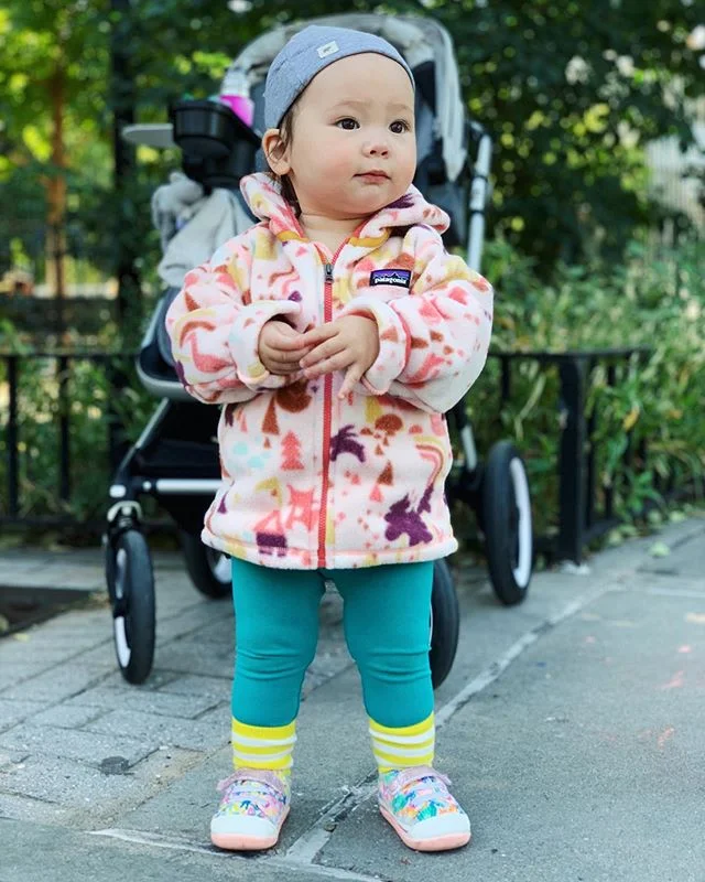 sweater weather! she picked her outfit this morning. #timeflies #mylittlegnomie