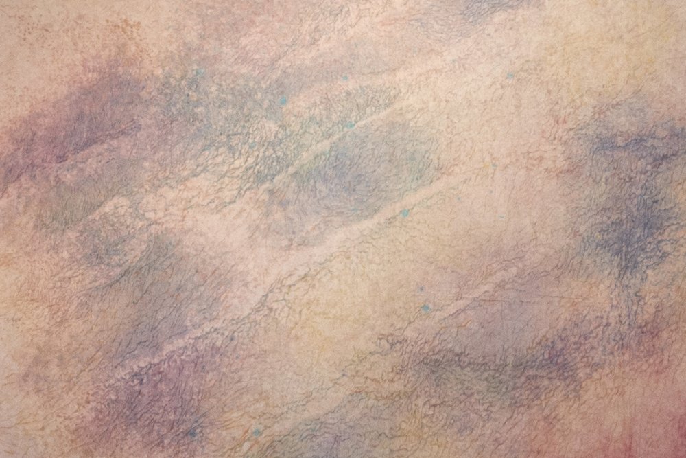   Bruise  #81.5 , 2021, watercolor on linen, 145 x 112 in, detail ( *81.5% of Belarusians disagreed with Belarusian presidential election results in  August 2020  ) 