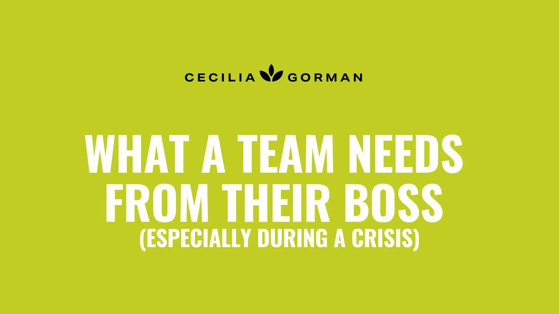 Checklist: What a Team Needs From Their Boss (esp. During a Crisis)