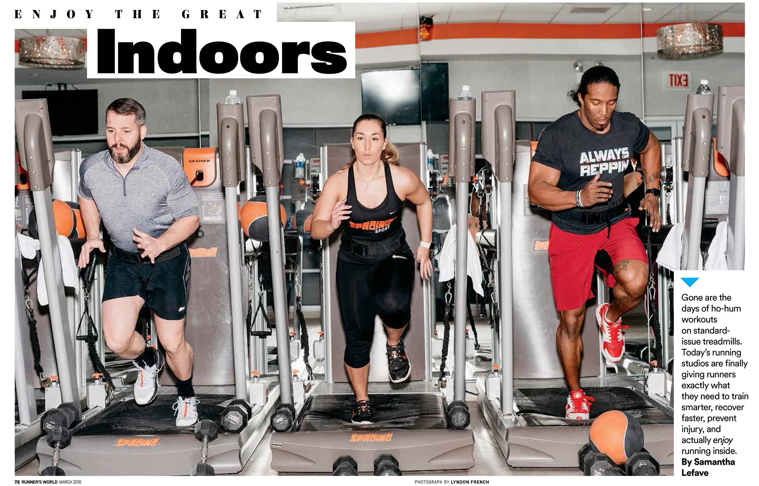 RW March 2018 |Indoor Workout | Photograph by Lyndon French