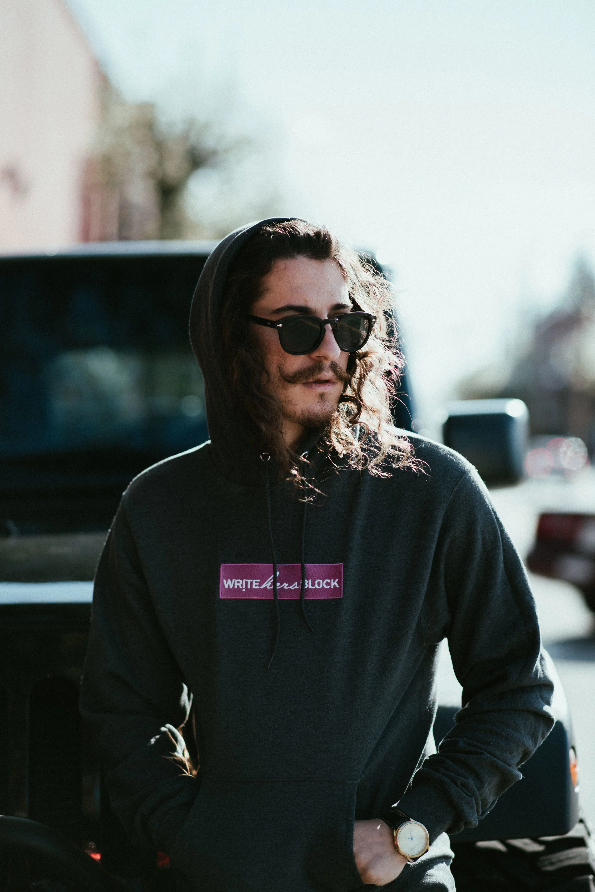 WRITEhersBLOCK® Box Logo Hooded Sweatshirt