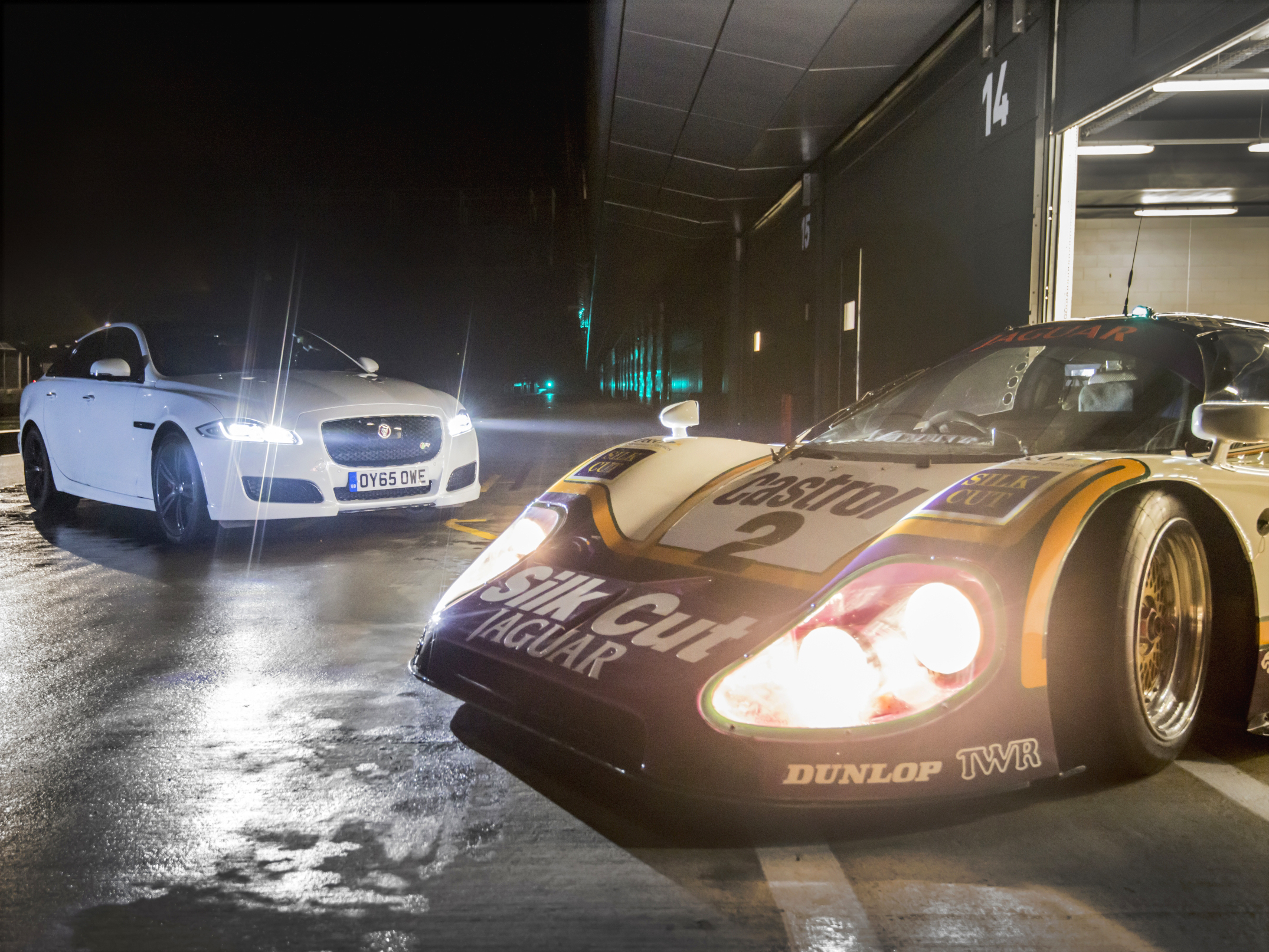 Le Mans-winning Jaguar XJ-R9 LM tested against new XJR