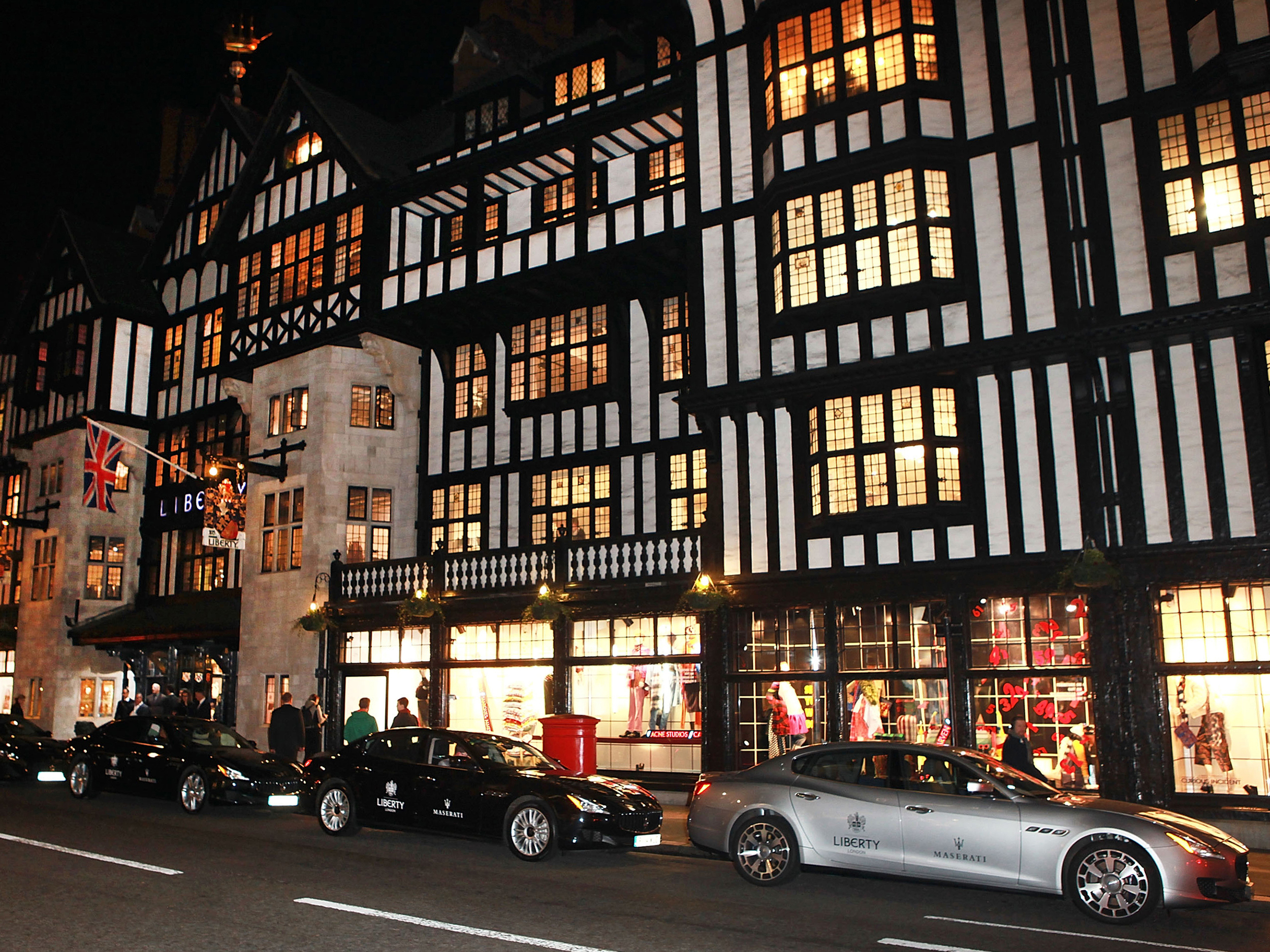 Maserati window display in Liberty London