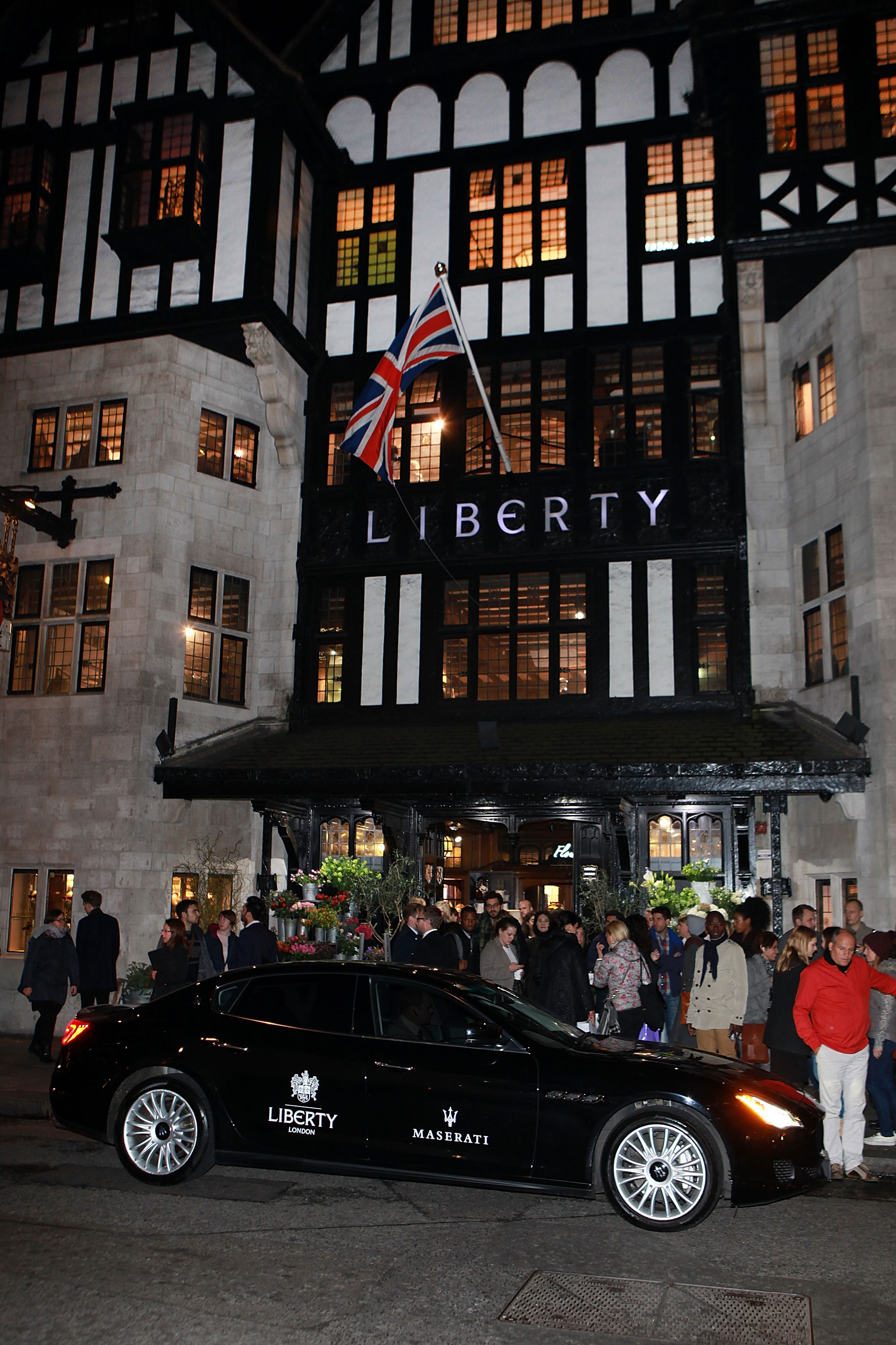 Maserati window display in Liberty London