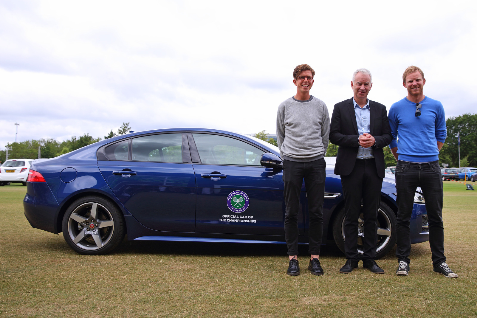 John McEnroe Chauffeurs Wimbledon fans in Jaguar XE