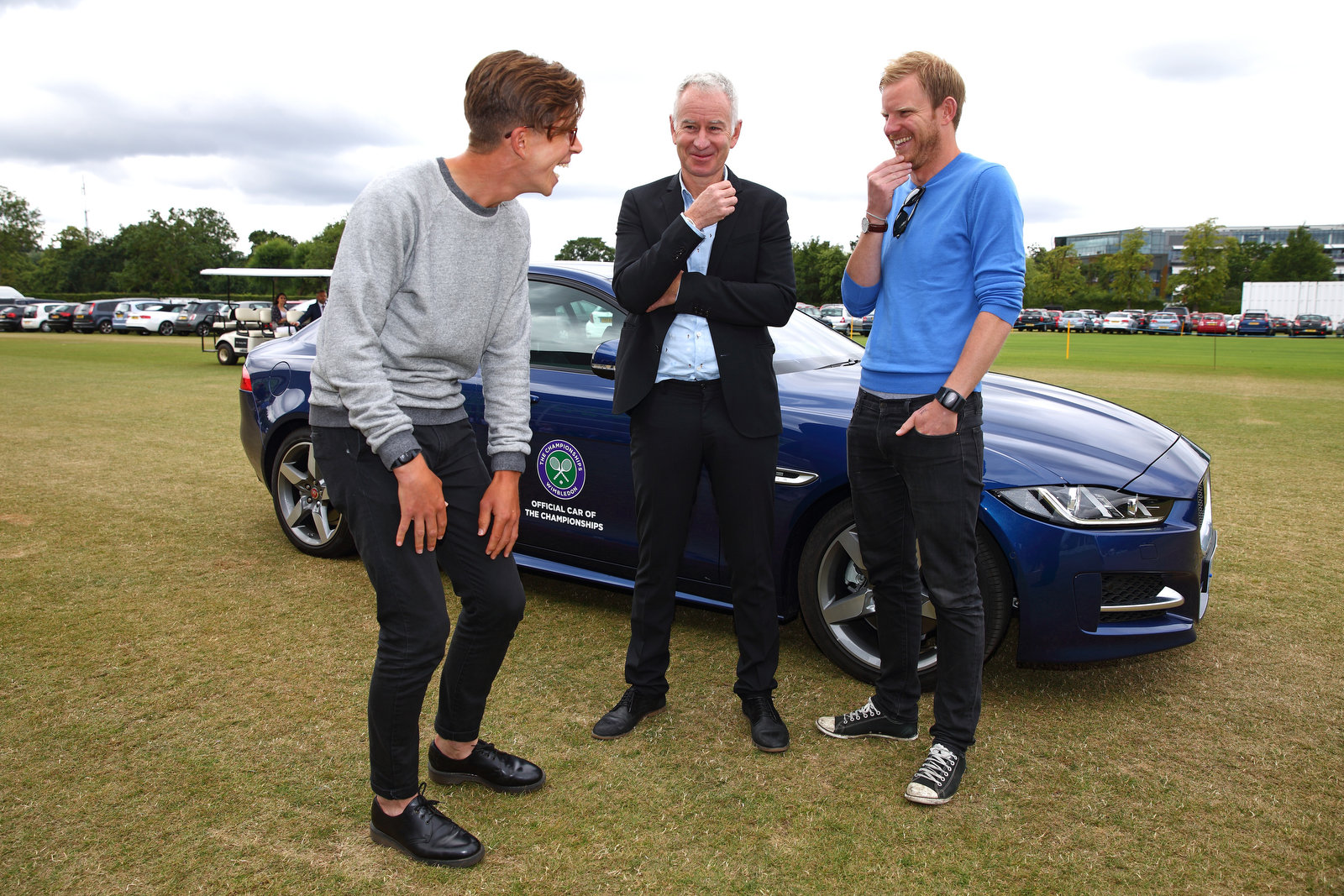 John McEnroe Chauffeurs Wimbledon fans in Jaguar XE