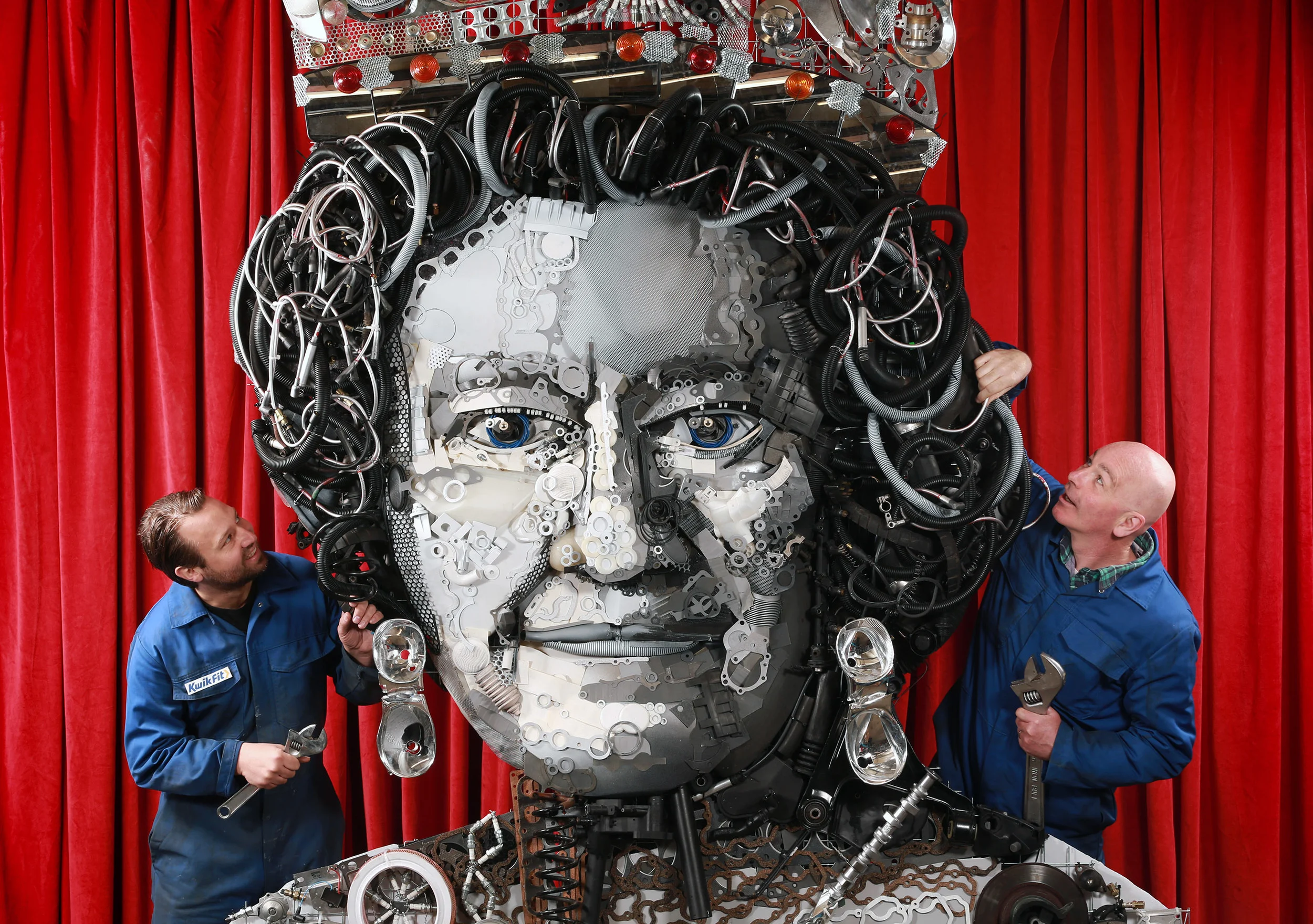 VIDEO: Kwik Fit builds giant Her Majesty portrait