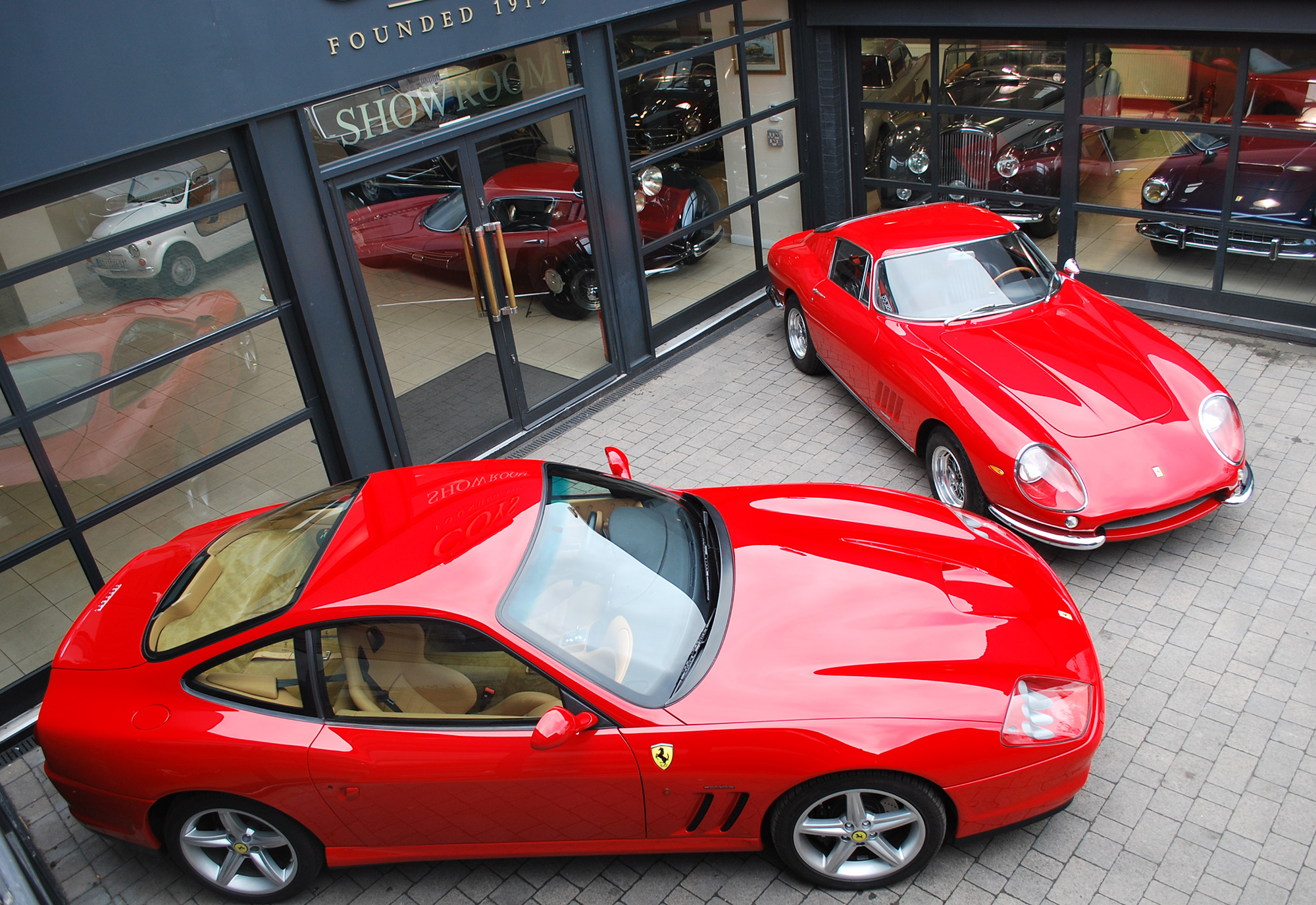 Pre-production-Ferrari-575MM-next-to-first-prototype-Ferrari-275-GTB4-(sold-by-Coys-in-May)_Coys-Fontwell_3.jpg