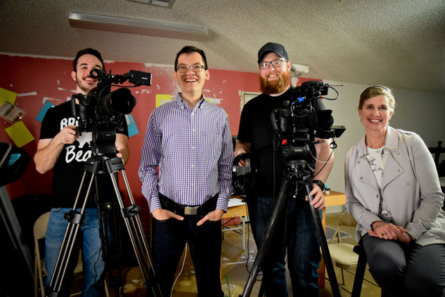 Deb Gore with the film crew!