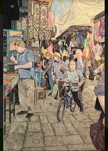 Old Jerusalem Bazaar Size: 20”x 30”