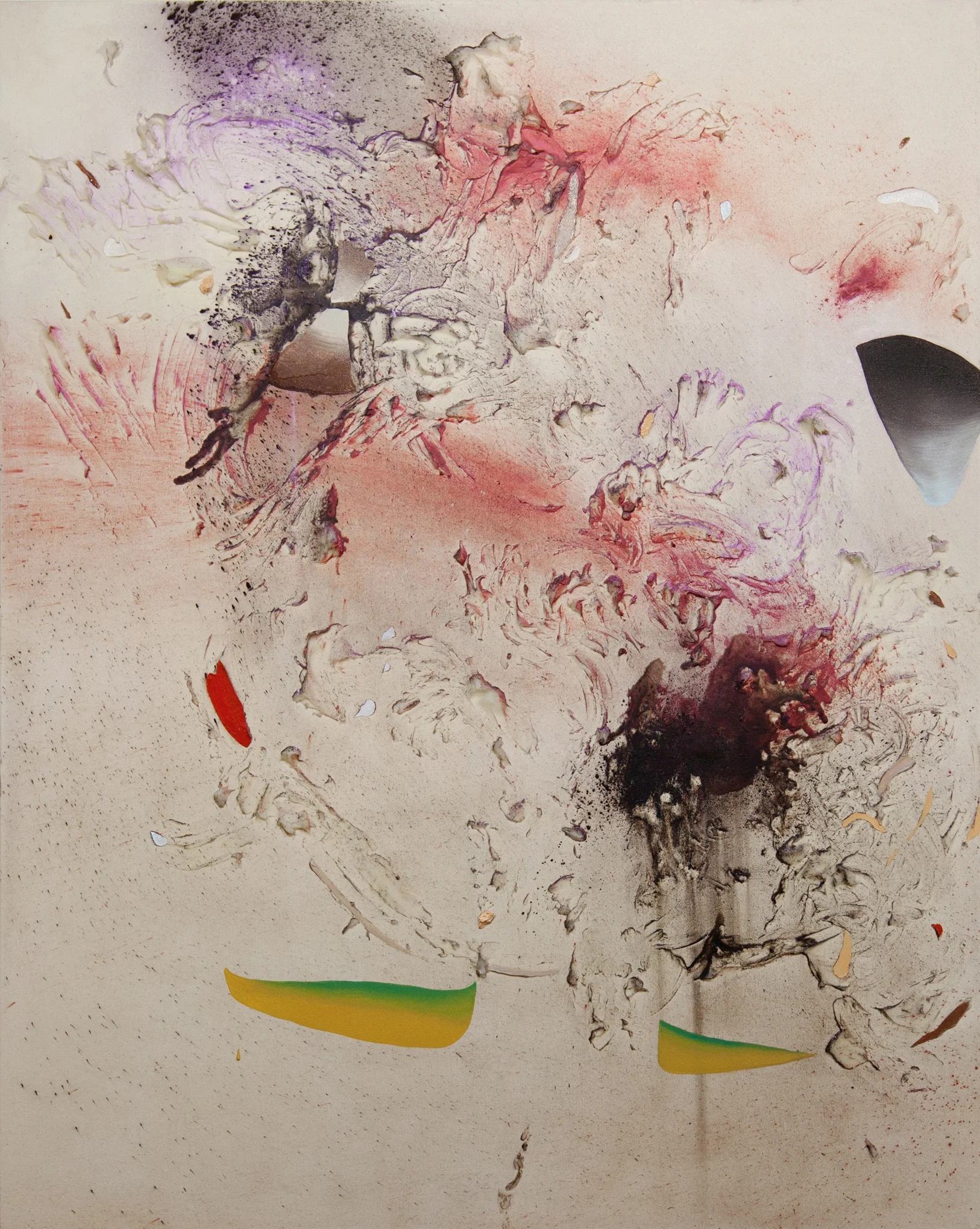 Fumarole 3, Cold Wax Medium, Oil, and Raw Pigments on Canvas, 6x5 feet, 2017