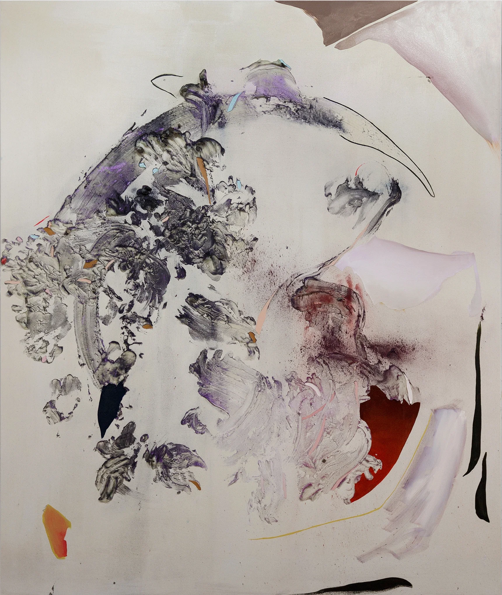 Tuff, Cold Wax Medium, Oil, and Raw Pigments on Canvas, 6x5 feet, 2017