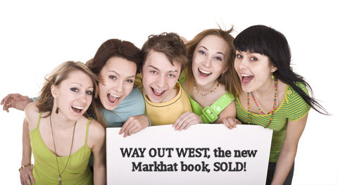 Attractive young people break out into spontaneous, unstaged celebrations upon hearing about the new Markhat book. 