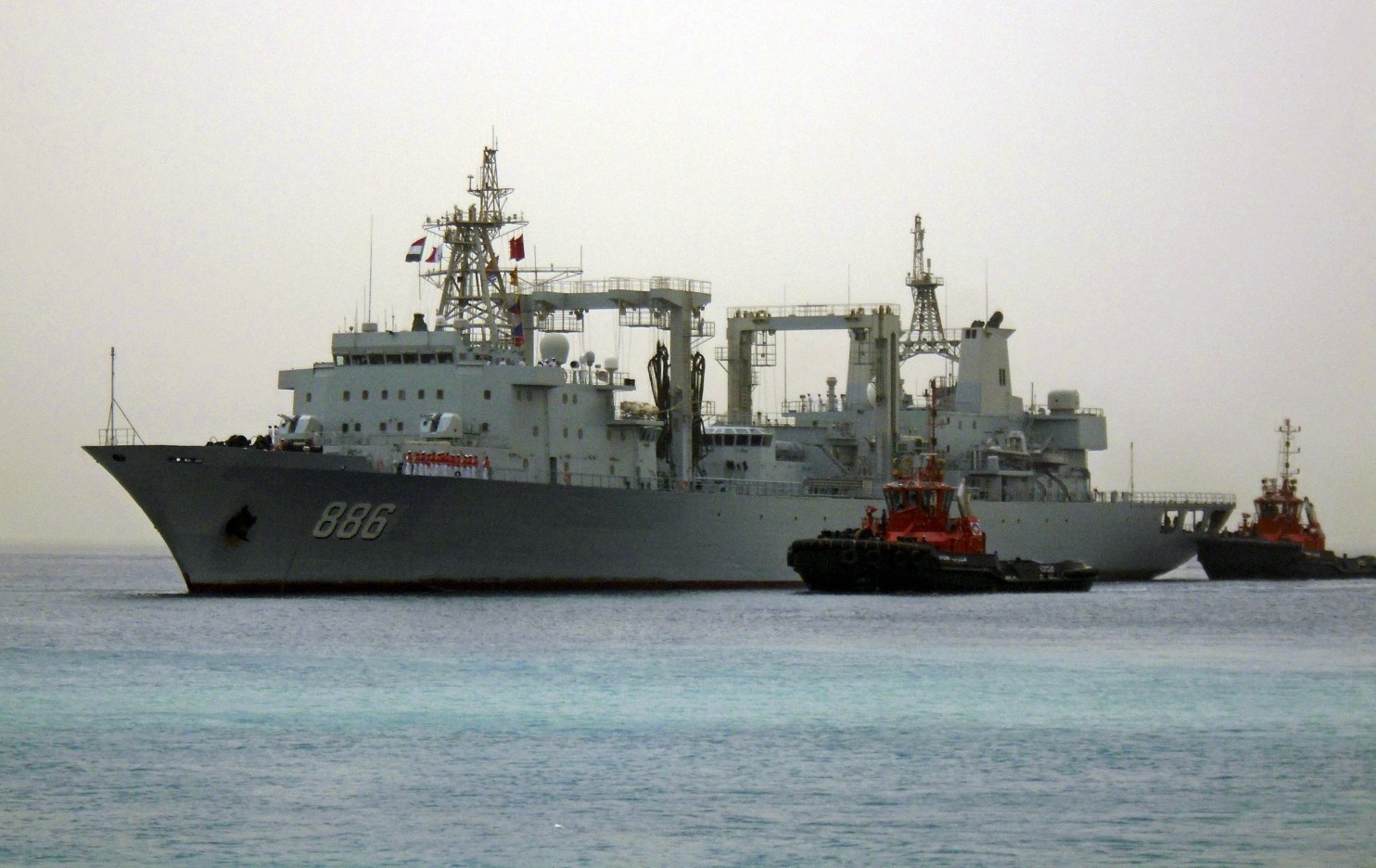 Chinese navy warships arrive at the seaport of Port Sudan August 25, 2015. The Chinese navy warships are at the seaport of Port Sudan as part of military cooperation between the two countries, according to the Sudanese Armed Forces (SAF). REUTERS/Stringer (Mohamed Nureldin Abdallah/Reuters)