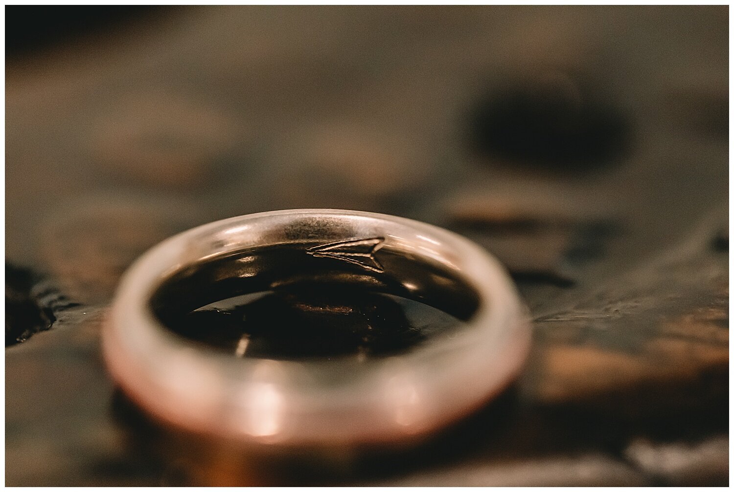 A paper airplane etched into the inside of the groom’s ring. See what I mean about all these thoughtful little touches?! These two are the sweetest!