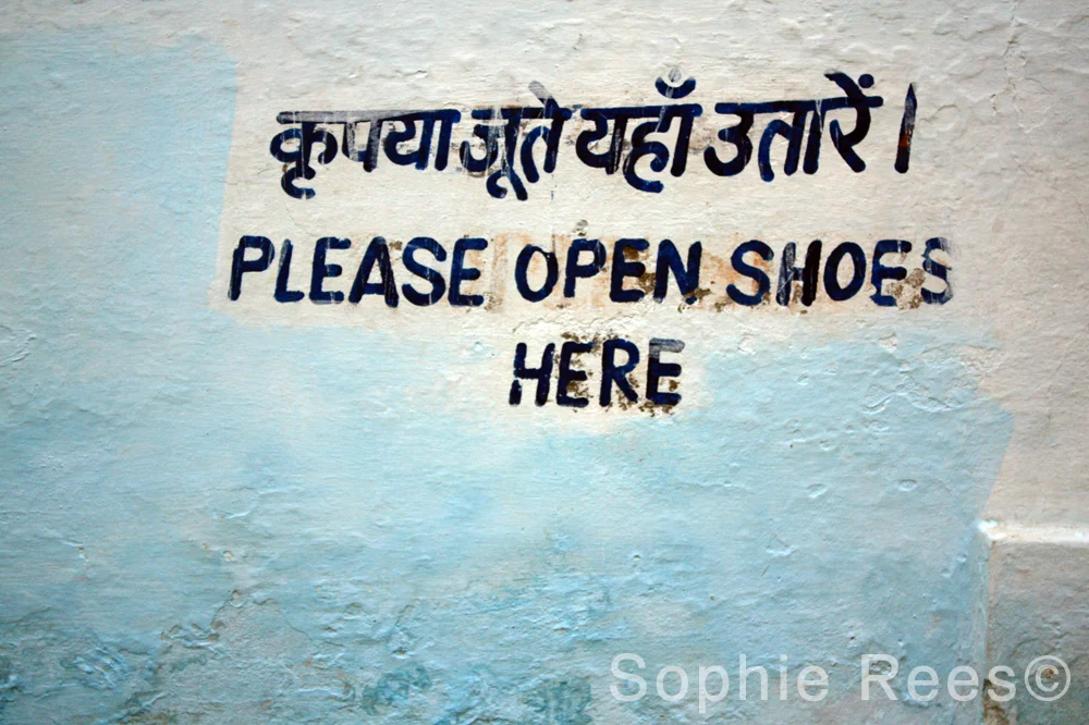 Please open shoes here, Udaipur, 2013