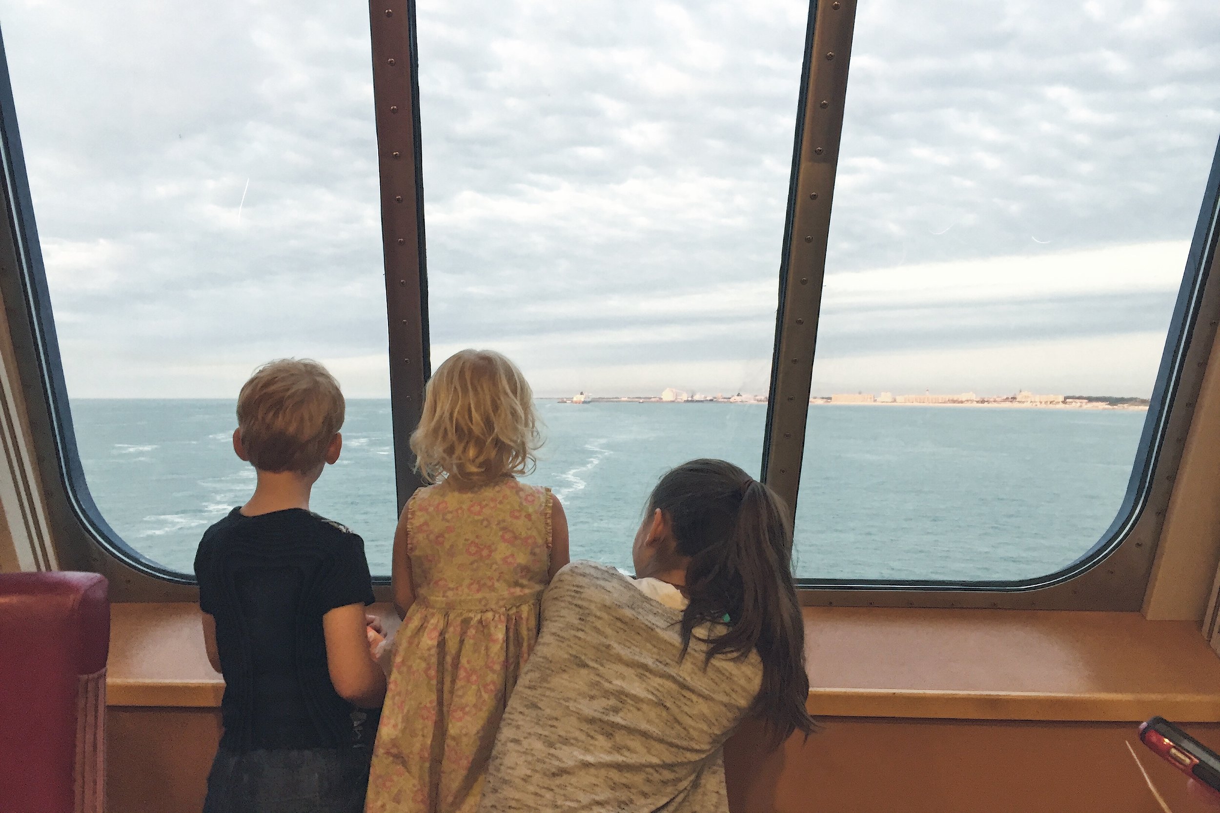 Our first glimpse of France on the ferry towards our new home.