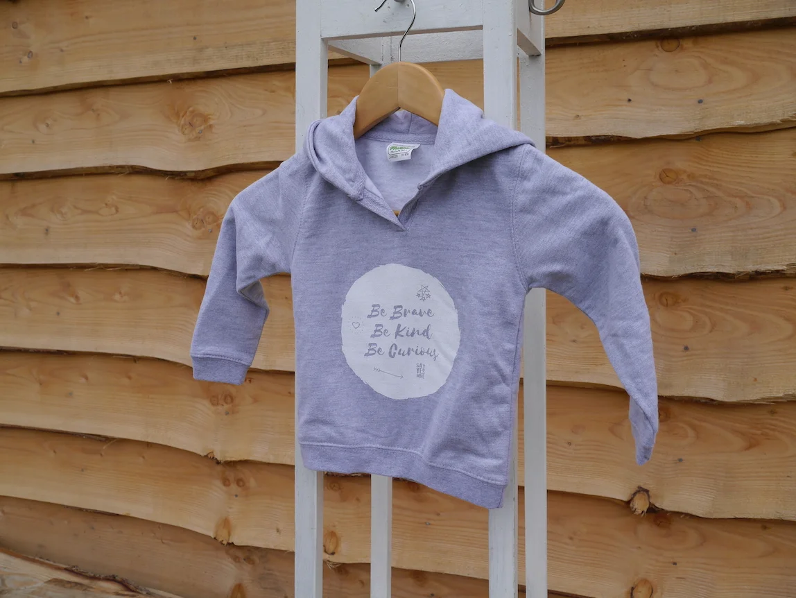 'Be Brave, Be Kind, Be Curious' Baby Hoodie