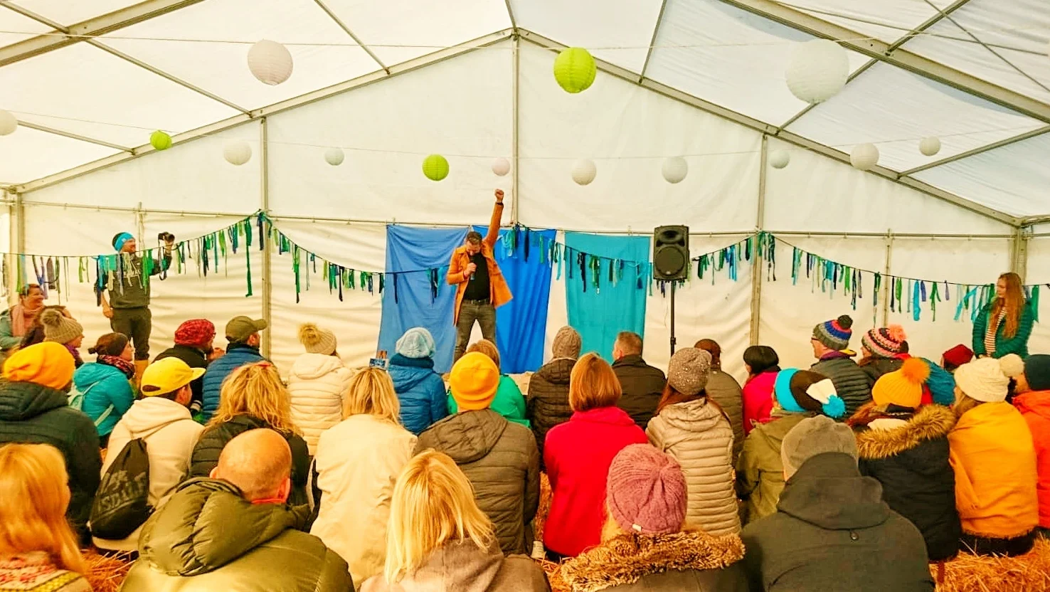Image of Dan speaking at Yestival 2018