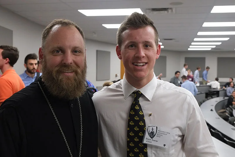 Fr. Justin Mathews, Executive Director of RS with Breck at the Fraternity Leadership School at UMKC, October 2016