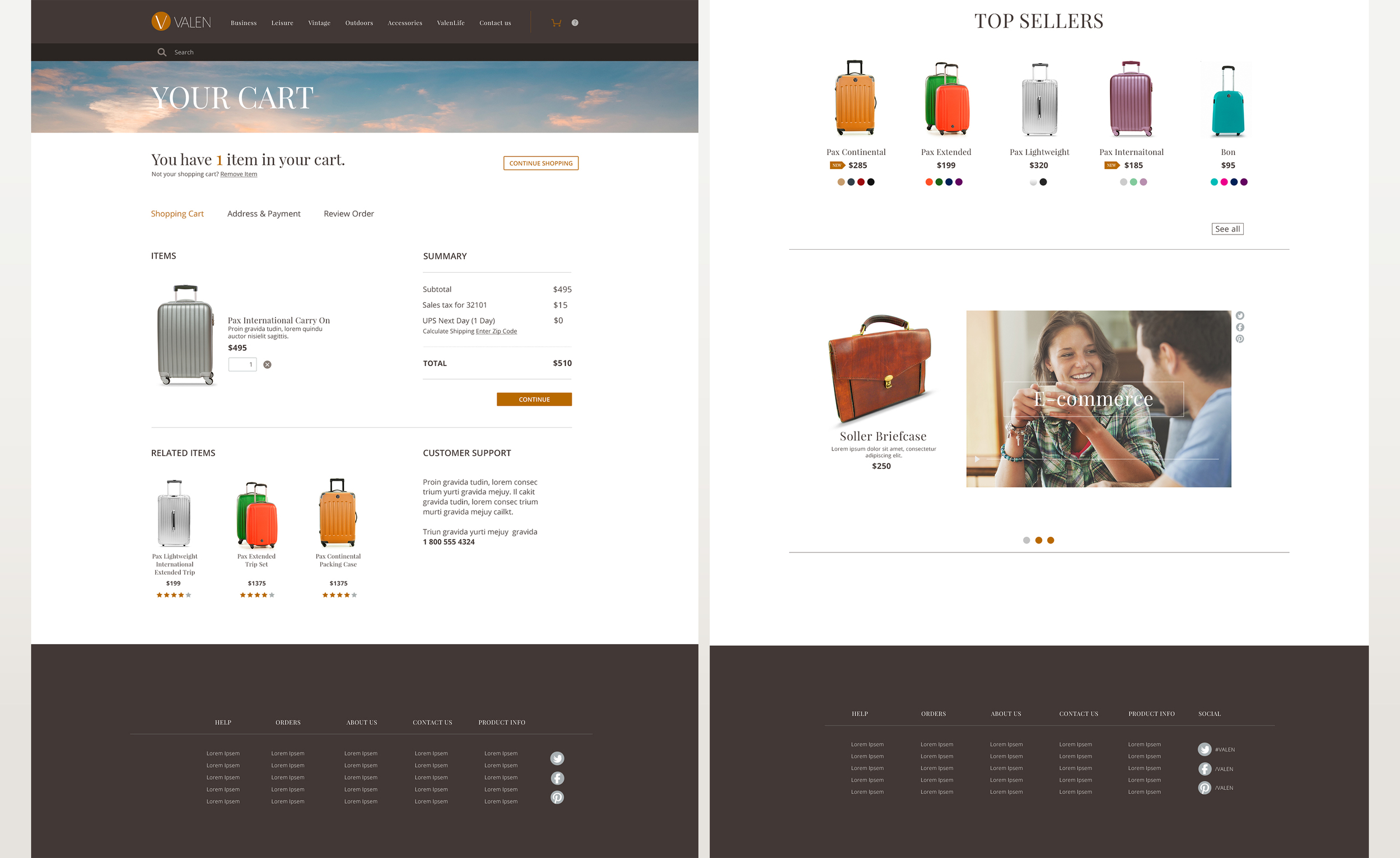 Design of Checkout Section 