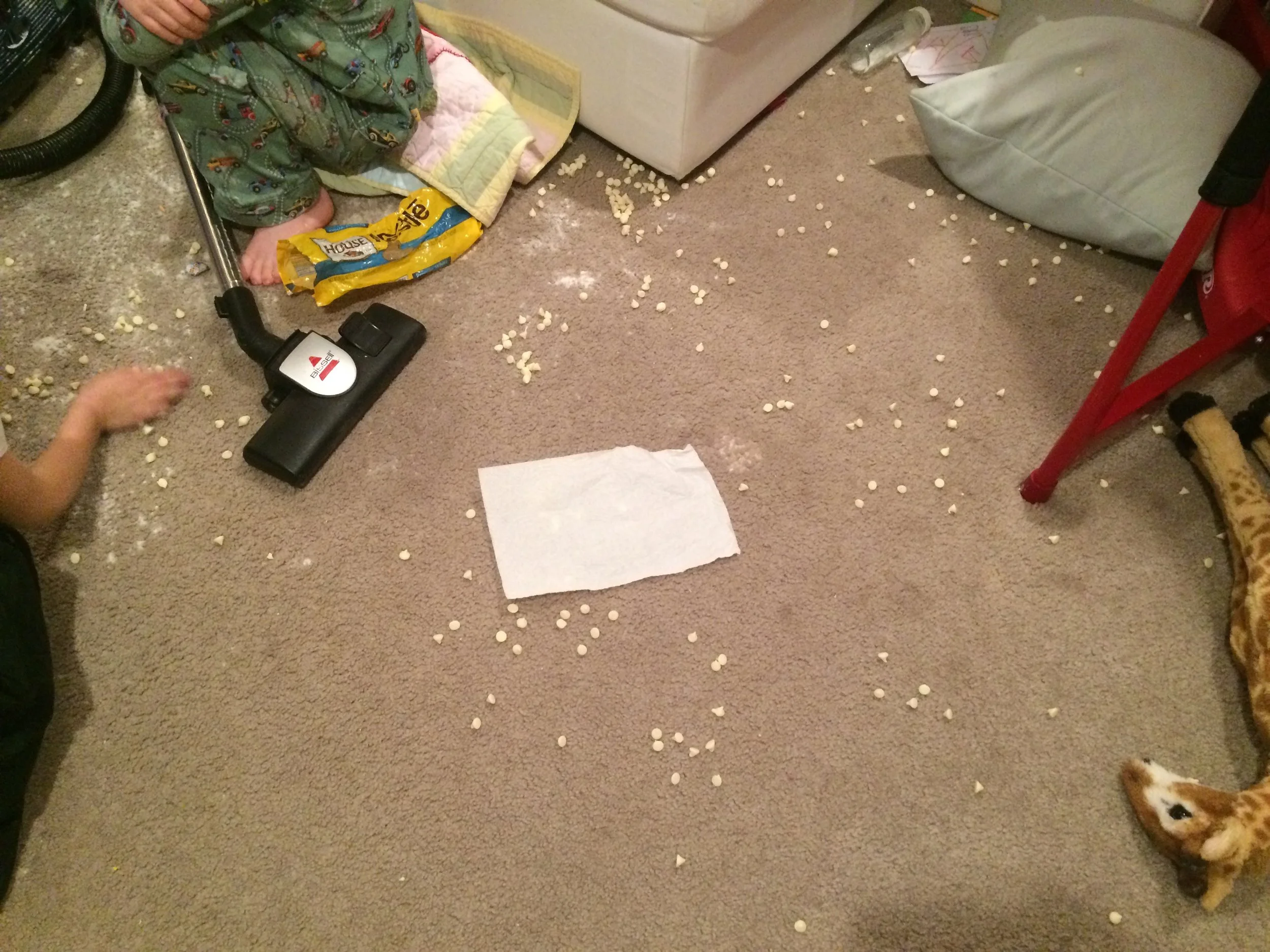 sometimes stolen food turns into confetti.
