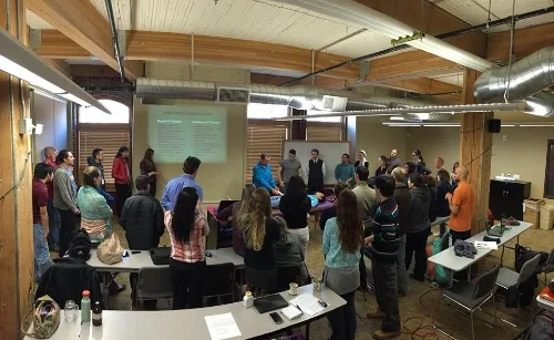 Teaching Channel Palpation at the Oregon College of Oriental Medicine in Portland Oregon, March 2015.