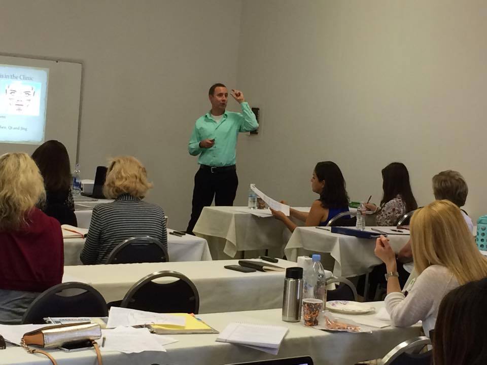 Teaching Applied Facial Diagnosis for the Lotus Institute Master Face Reading Certification Program in San Diego.