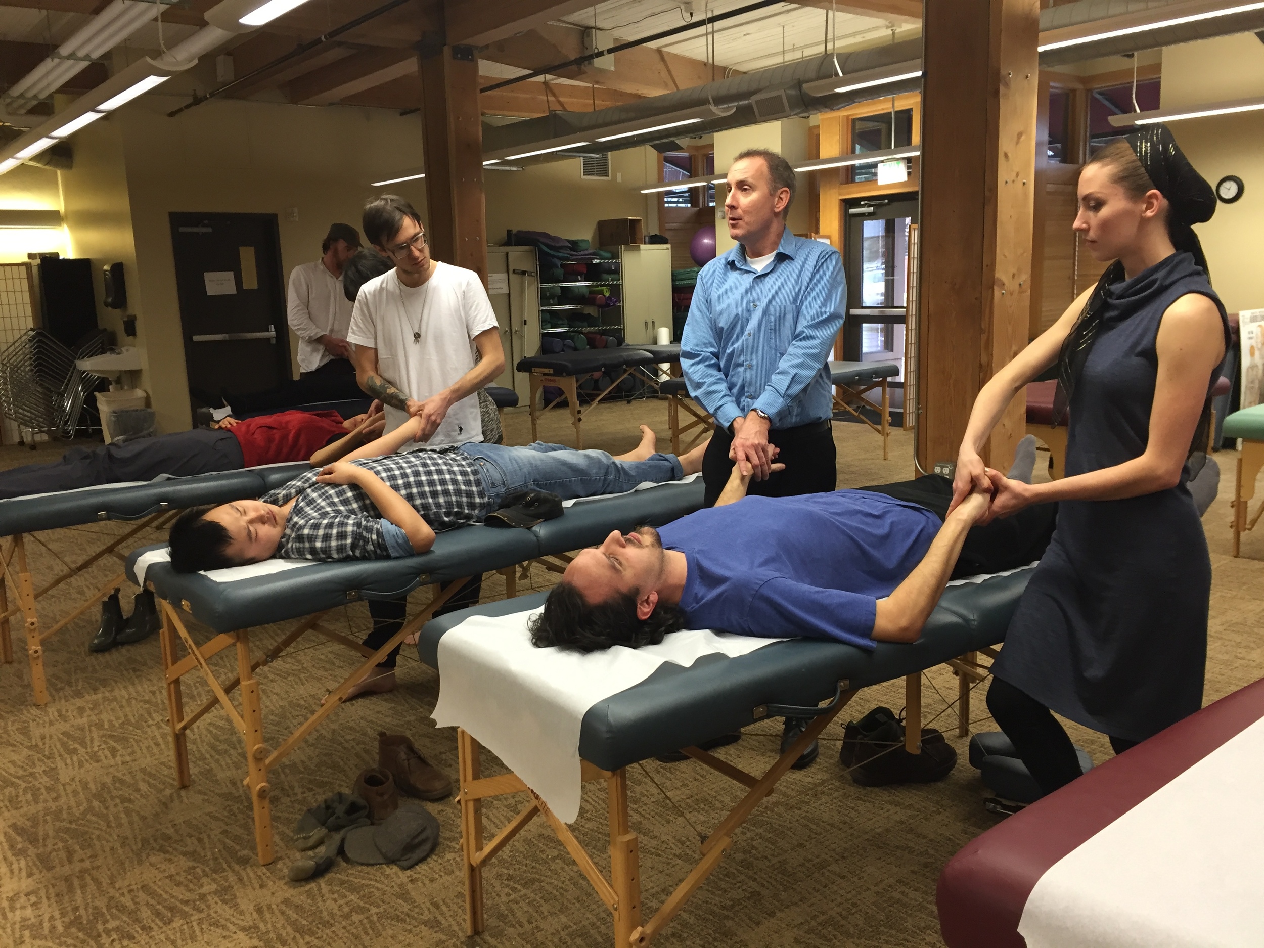 Teaching Channel Palpation at the Oregon College of Oriental Medicine, February 2016.