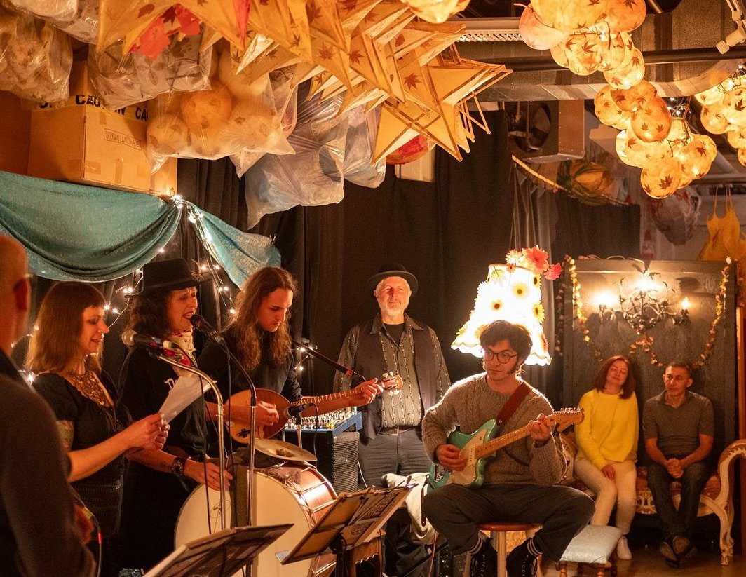 Brother, can you spare a dime?
Come party with us and have a great time!
Violins! Accordions! Drums! Not to mention flutes, guitars, piano, voices, other magical instruments, and possibly a rogue mandolin!
We are very excited to reveal the identities