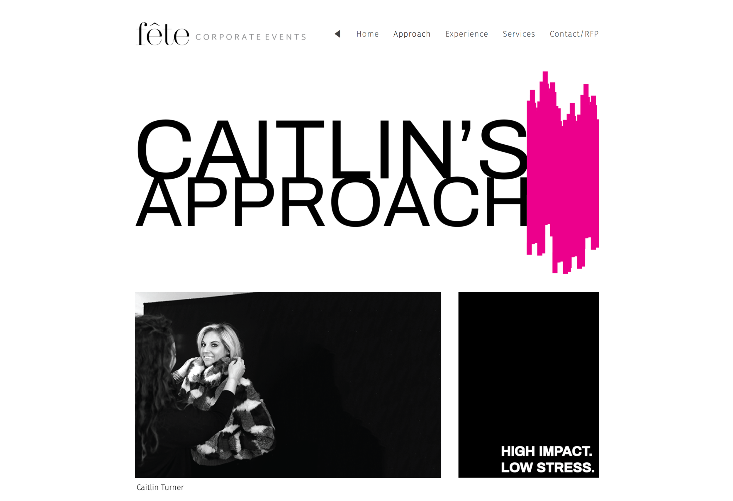 Fête Corporate Events / website page 2