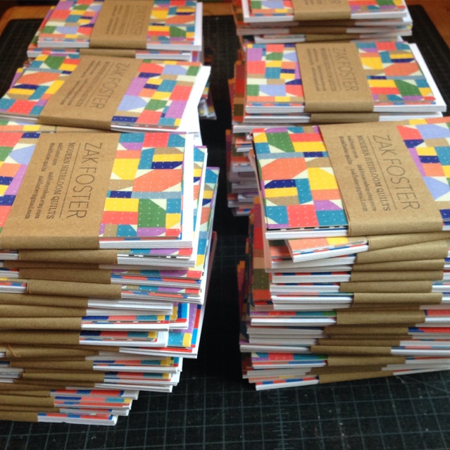 Packs and packs and packs of quilty notecards