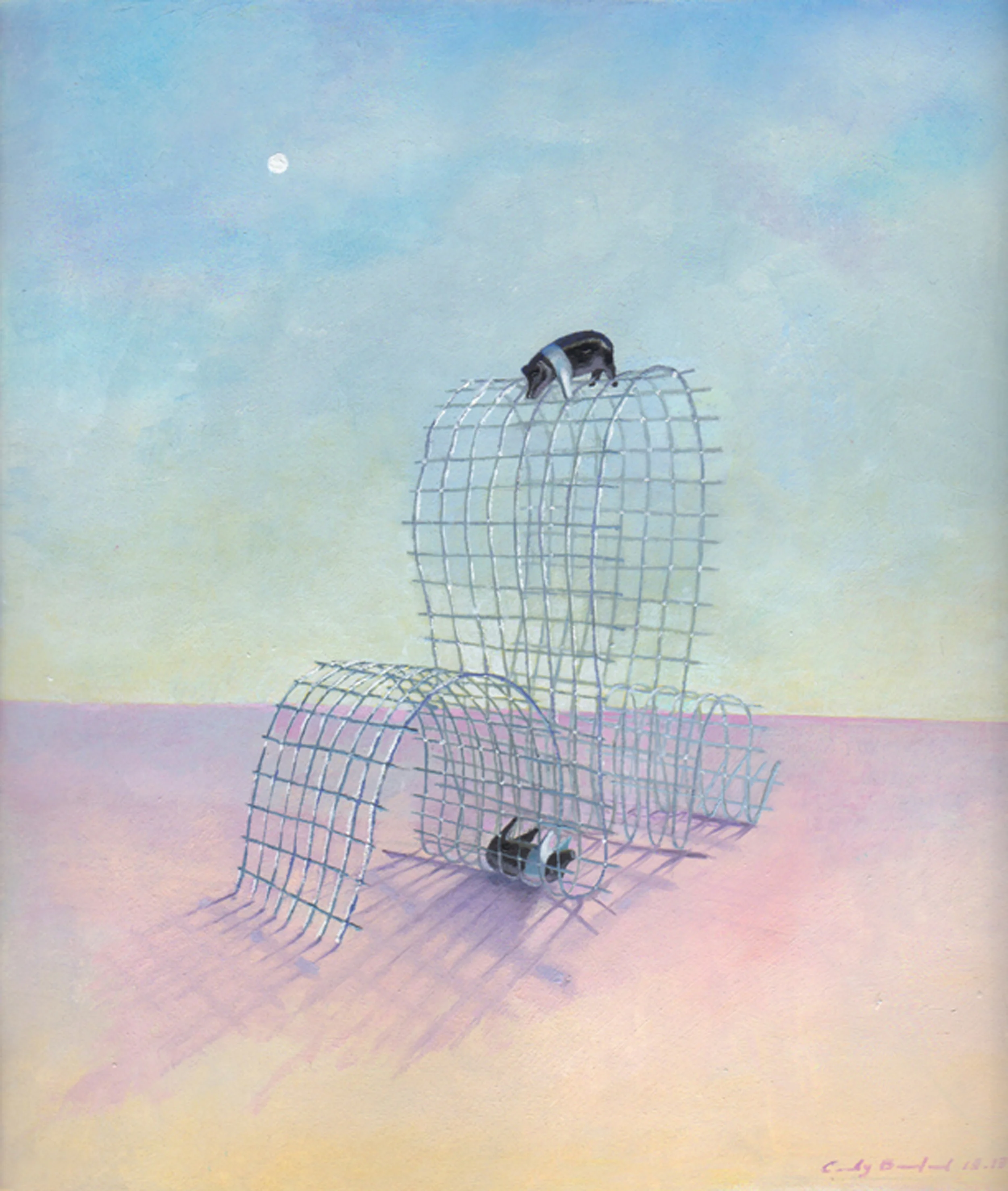"Foreboding," 2014, oil on paper, 9x10 in.