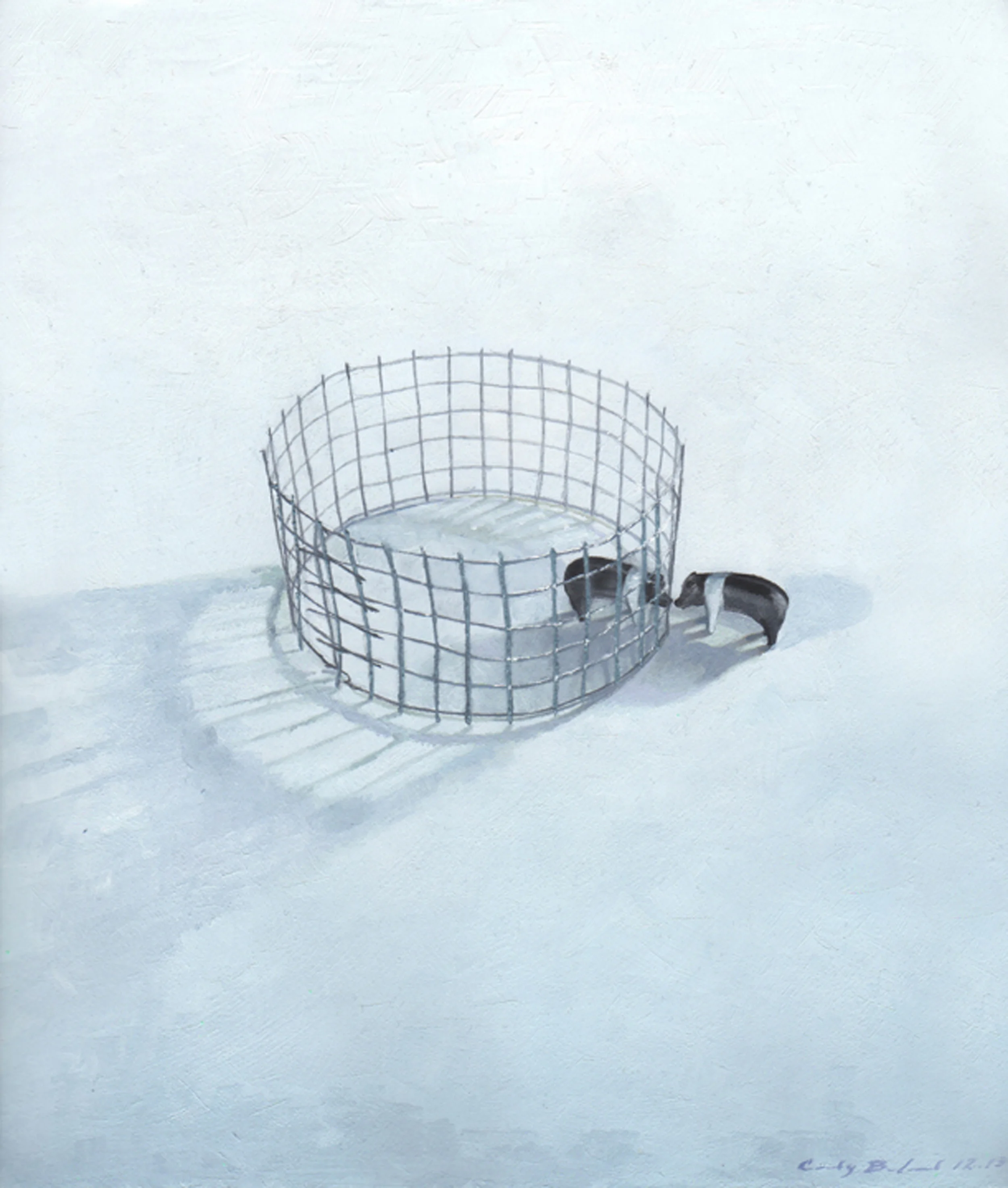 "Like This," 2013, oil on paper, 9x10 in.