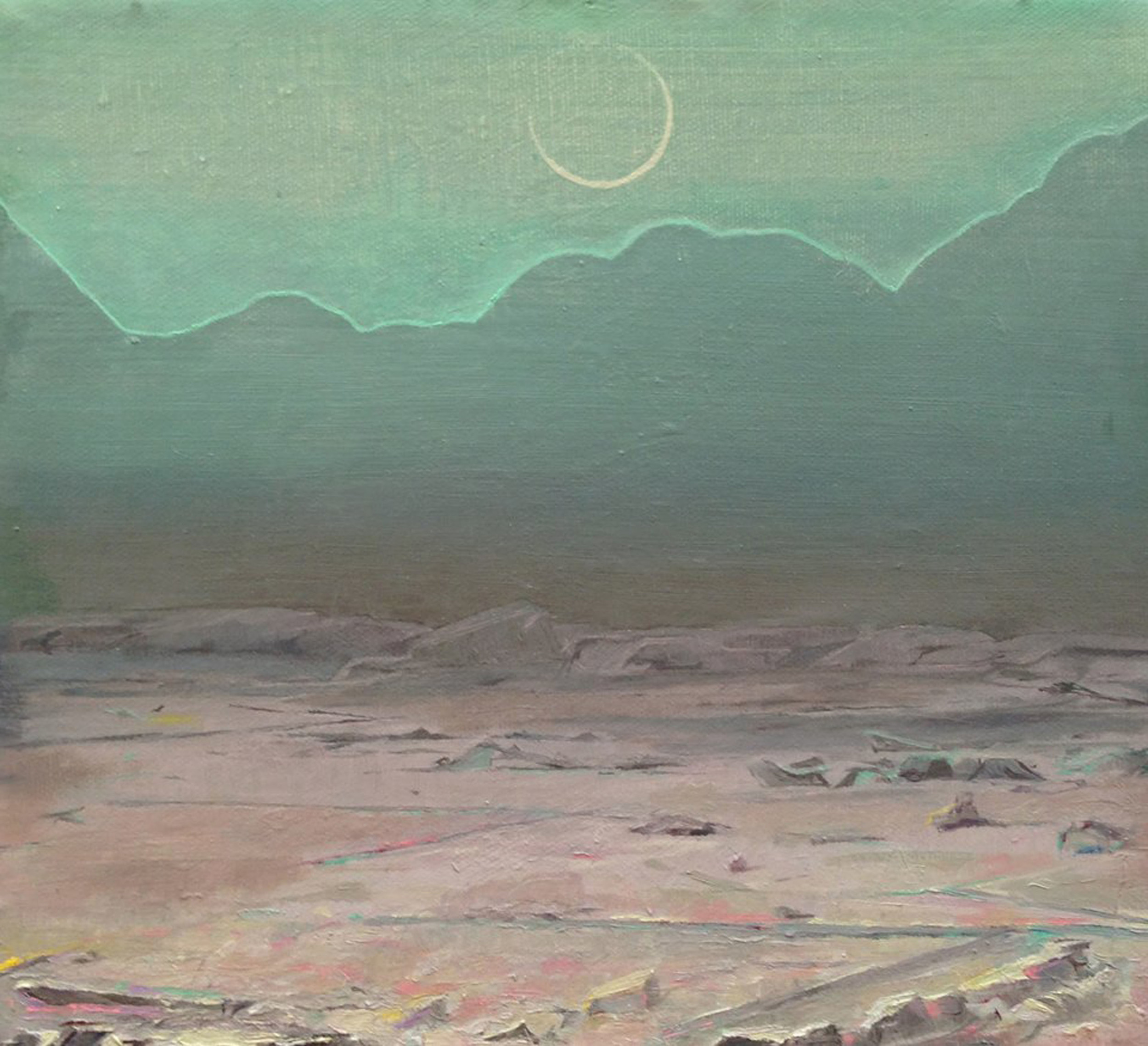  "New Moon," 2014, oil on canvas, 10x9 in. 