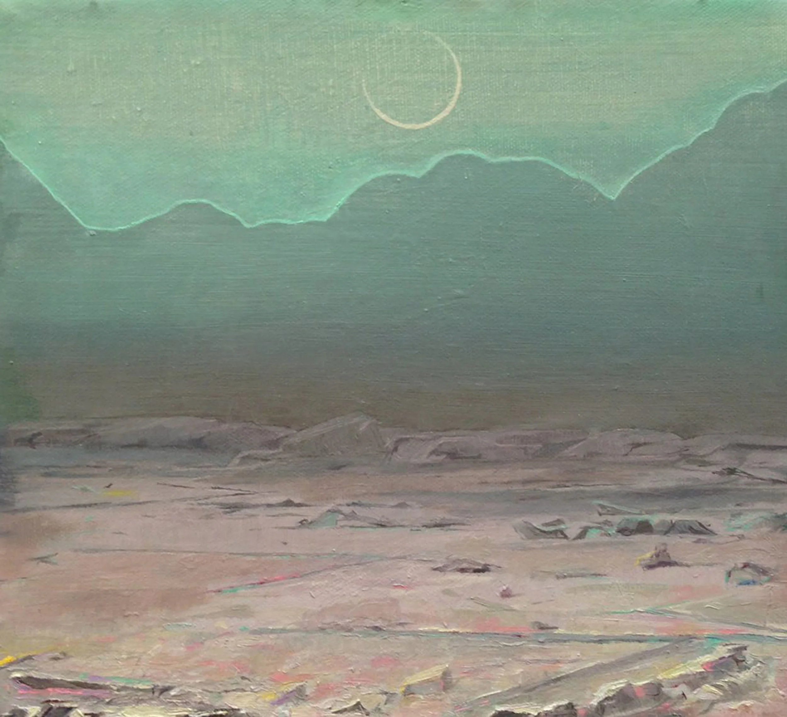 "New Moon," 2014, oil on canvas, 10x9 in.