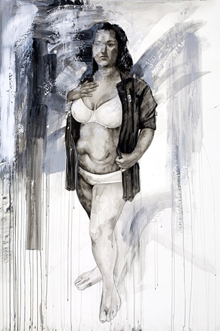  "Elizabeth", 2011, watercolor and mixed media on paper, 75x54 in. 