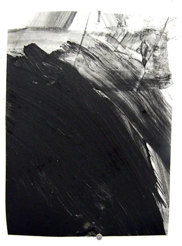 "3:00 am," 2012, charcoal and gesso on mylar