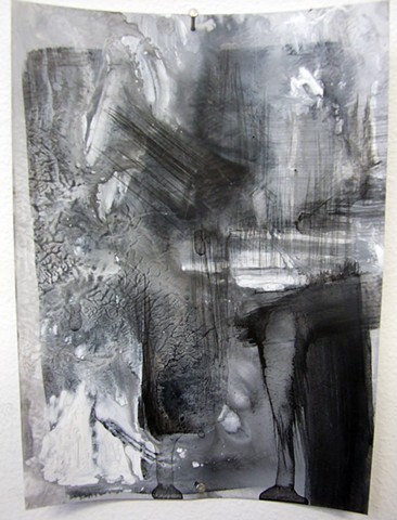 "Ab 4," 2012,&nbsp;charcoal and gesso on mylar 