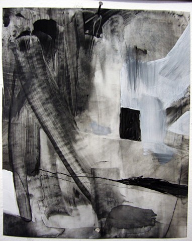  "Ab 5," 2012,&nbsp;charcoal and gesso on mylar 