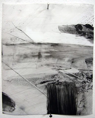 "Ab 18," 2012, charcoal and gesso on mylar