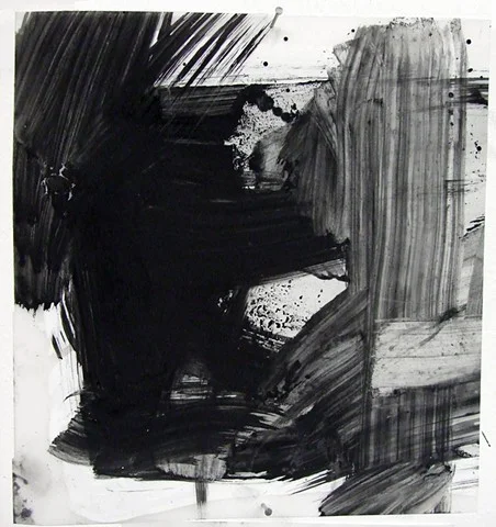 "Ab 23," 2012, charcoal and gesso on mylar