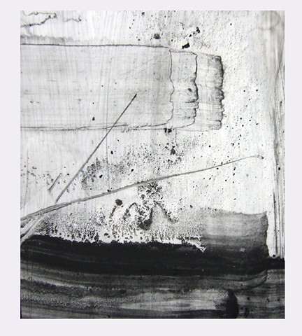  "For Edward Hamel," 2012,&nbsp;charcoal and gesso on mylar 