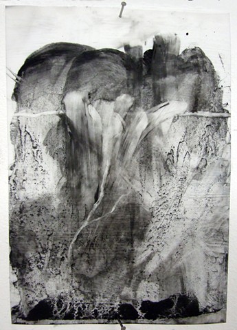  "Mother," 2012,&nbsp;charcoal and gesso on mylar 