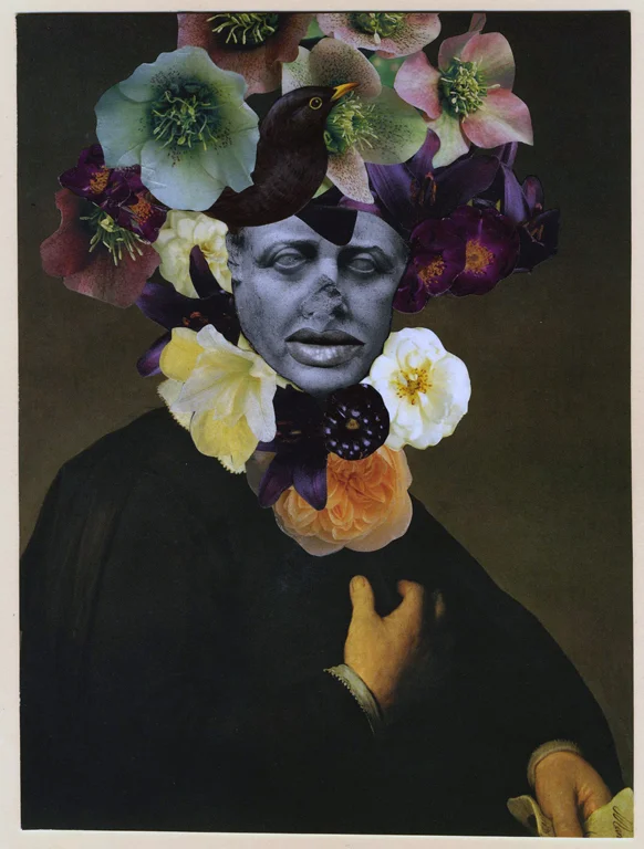 "Old Dutch Master Cheese," 2012, collage on paper, 7.875x5.875 in.