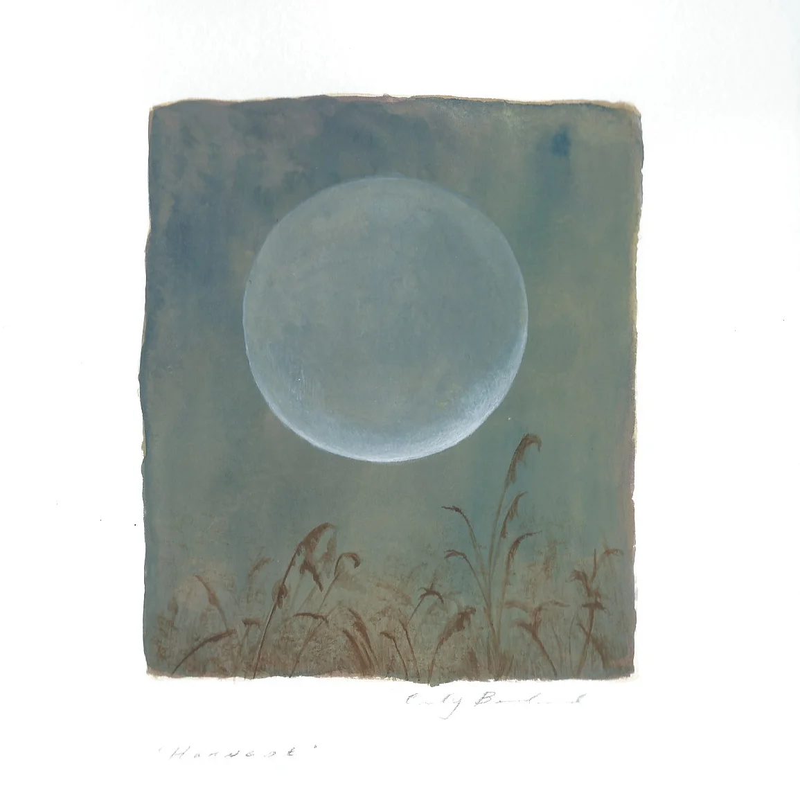 "Harvest," 2015, gouache on paper, 6x6 in.